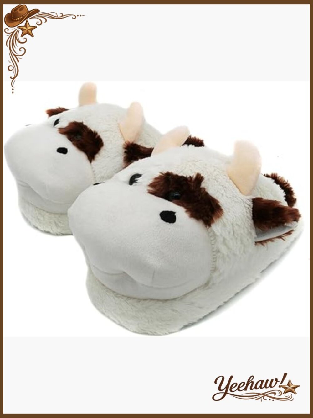 Fuzzy Plush Animal Scuff Slippers for Winter Indoor Home Use